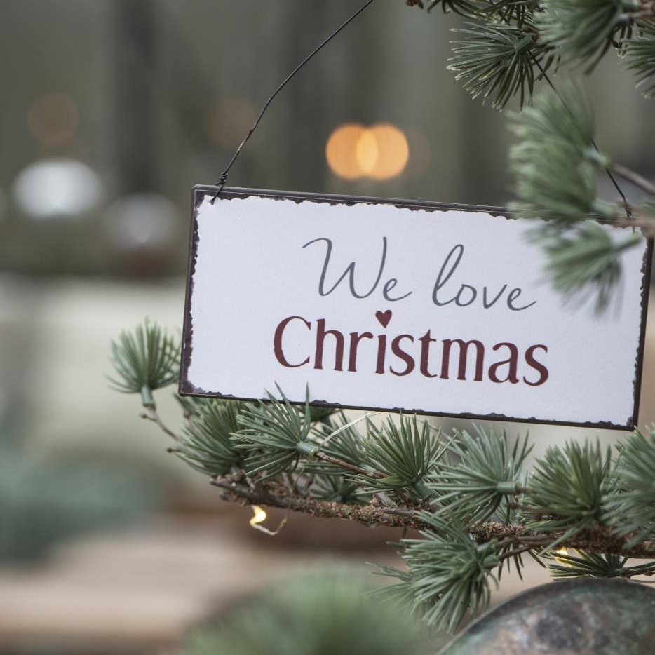 Табличка металлическая WE LOVE CHRISTMAS Ib Laursen