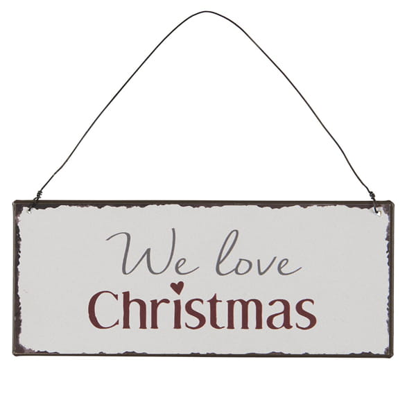 Табличка металлическая WE LOVE CHRISTMAS Ib Laursen