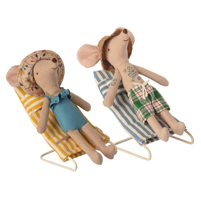 Набір пляжних шезлонгів для мишок Maileg