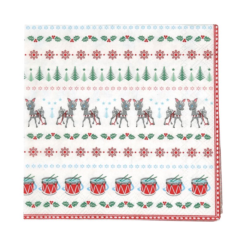 Серветки паперові 20шт 25х25см Bambie White GreenGate
