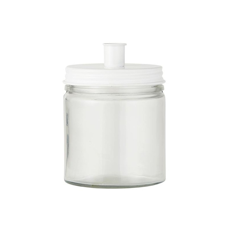 Підсвічник-банка з білою кришкою великий Ib Laursen