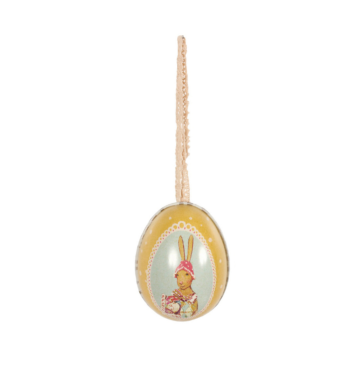 Підвіска "Великоднє яйце" 6см пастельне жовте Maileg