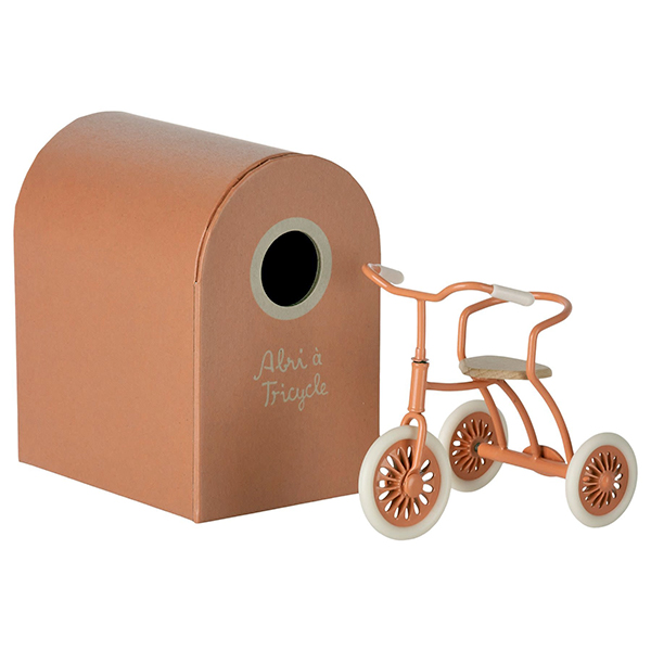 Велосипед трьохколісний 9см кораловий Maileg