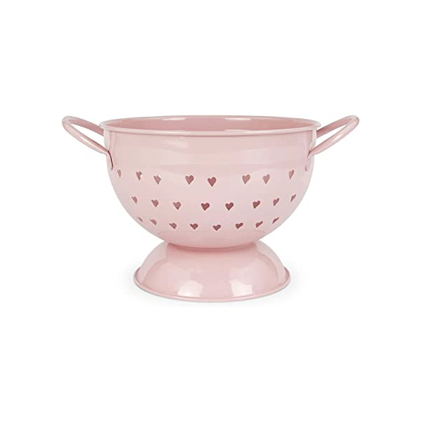 Друшляк металевий рожевий з сердечками 29см Isabelle Rose