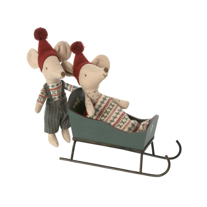 Санки для мишок 9см зелені Maileg