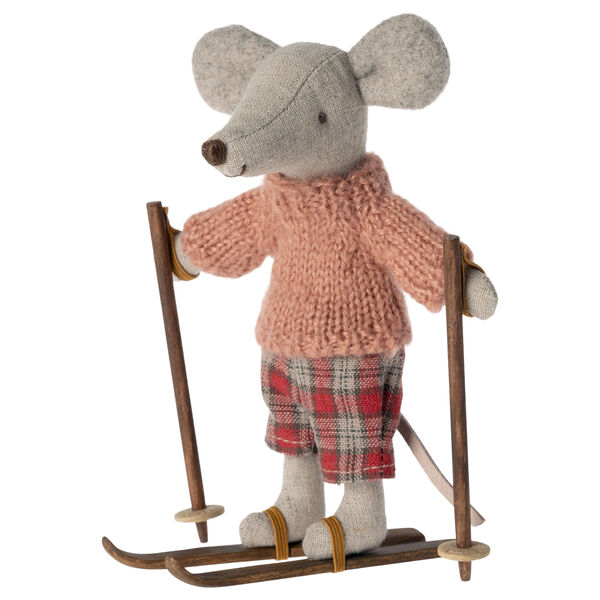 Лижі з палицями для мишок 8см Maileg