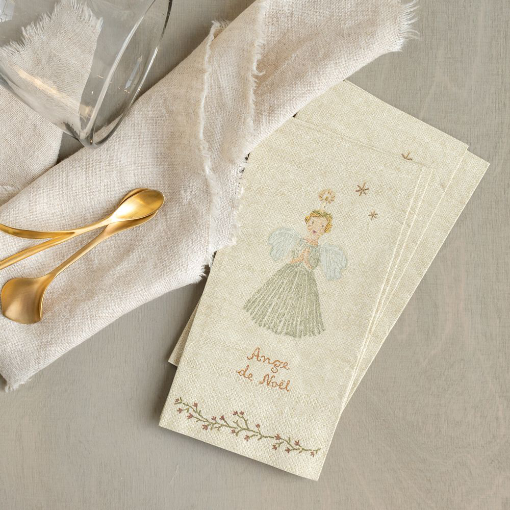 Серветки паперові маленькі 33х33см Ange de Noel Blue Maileg