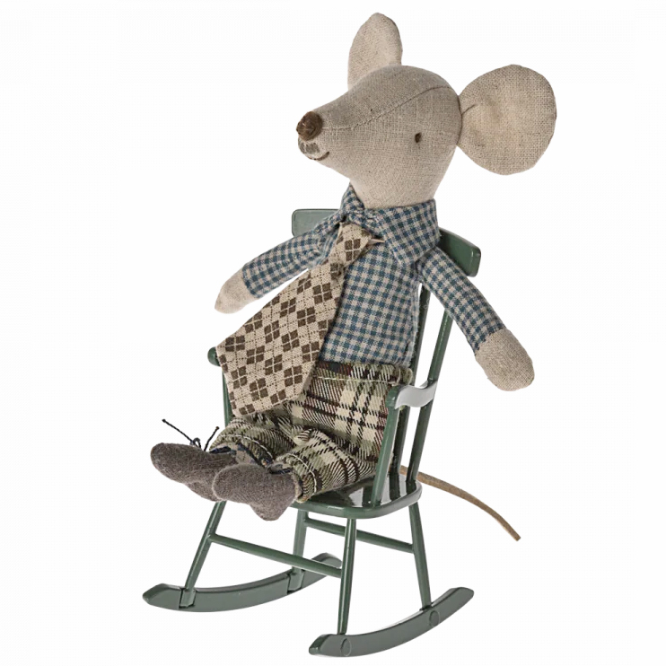 Крісло-гойдалка металеве зелене 11см Maileg