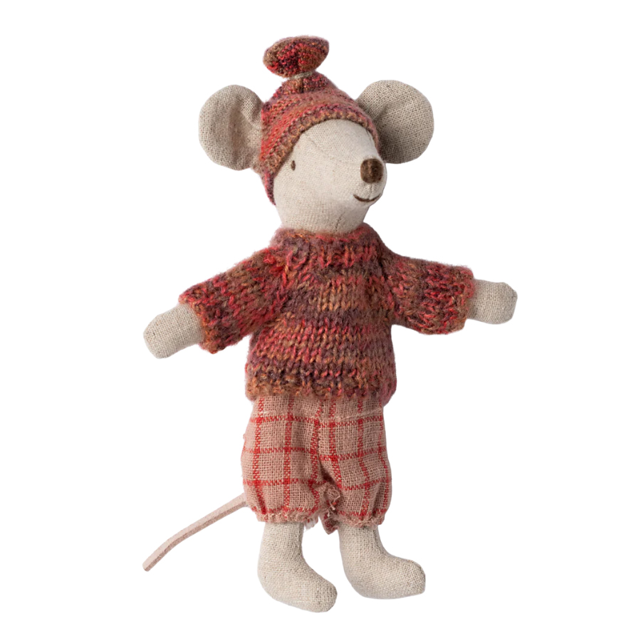 Мишка Старша сестра 13см з лижами Maileg