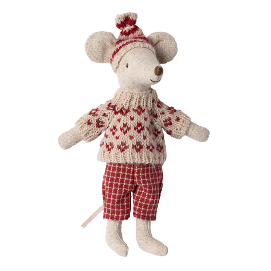 Мишка Мама 15см з лижами Maileg