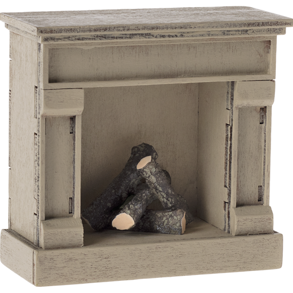 Камін дерев'яний молочний 8,5см на батарейці Maileg