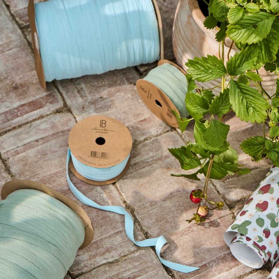 Стрічка 5м зелена 1см бавовняна Ib Laursen