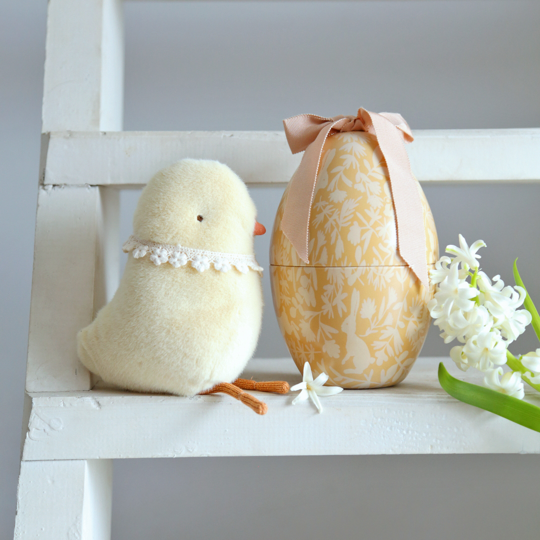 Шкатулка "Яйце" з жовтим курчам 17см Maileg