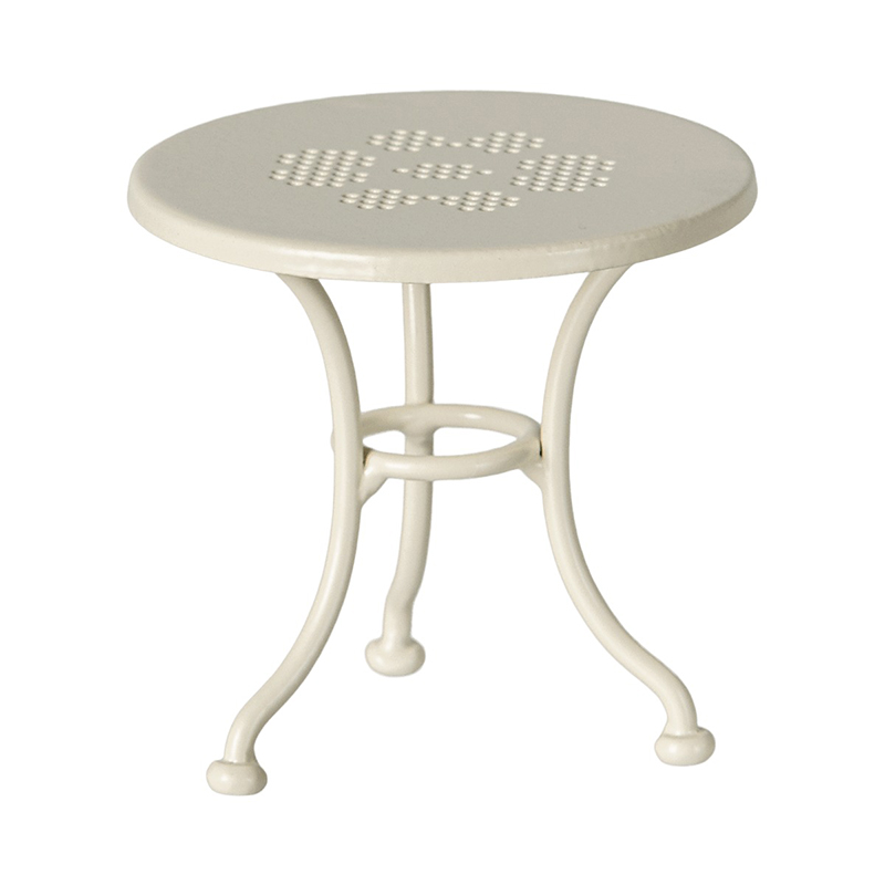 Набір кавовий столик зі стільчиком та лавкою молочний 8см малий Maileg