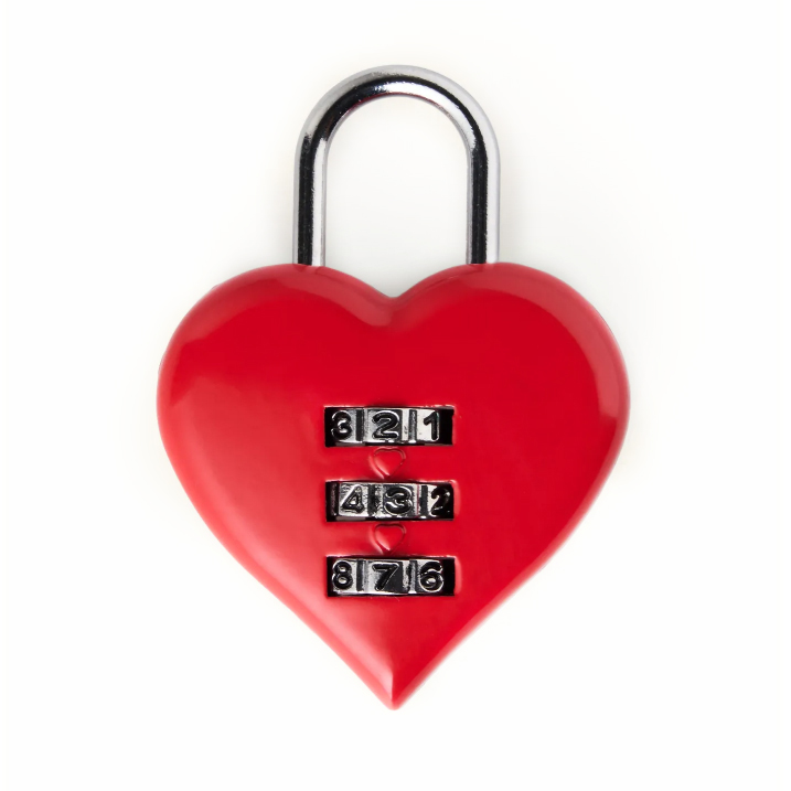 Замок навісний 6см у формі серця Sostrene Grene