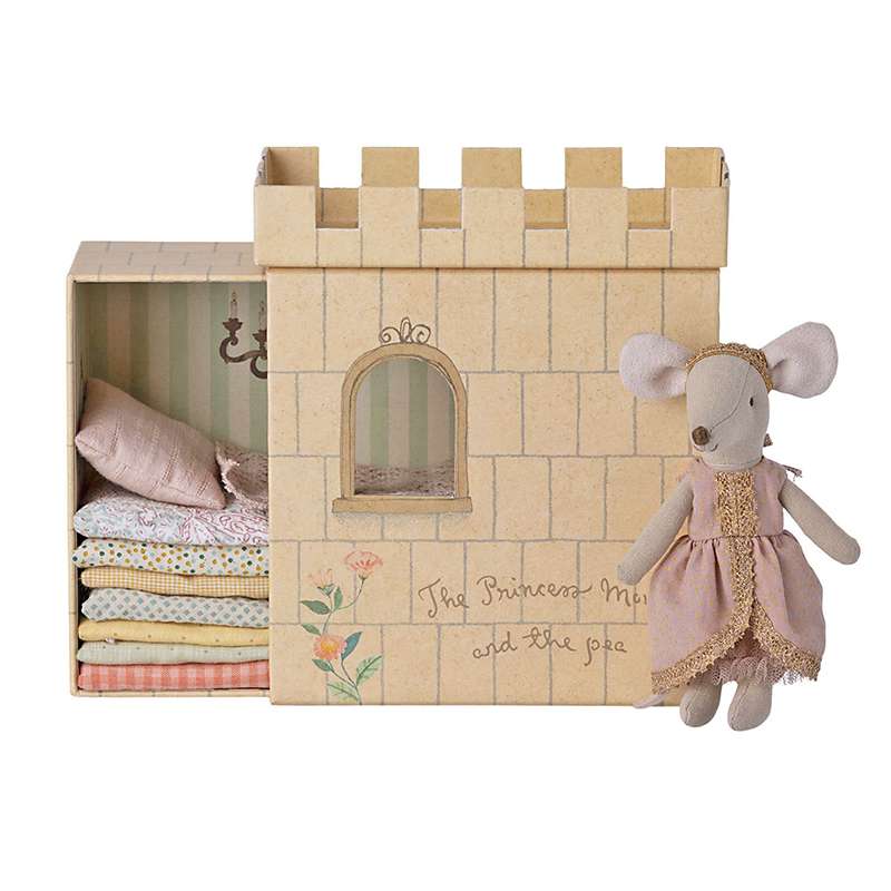 Мишка 13см Принцеса на горошині з замком Maileg