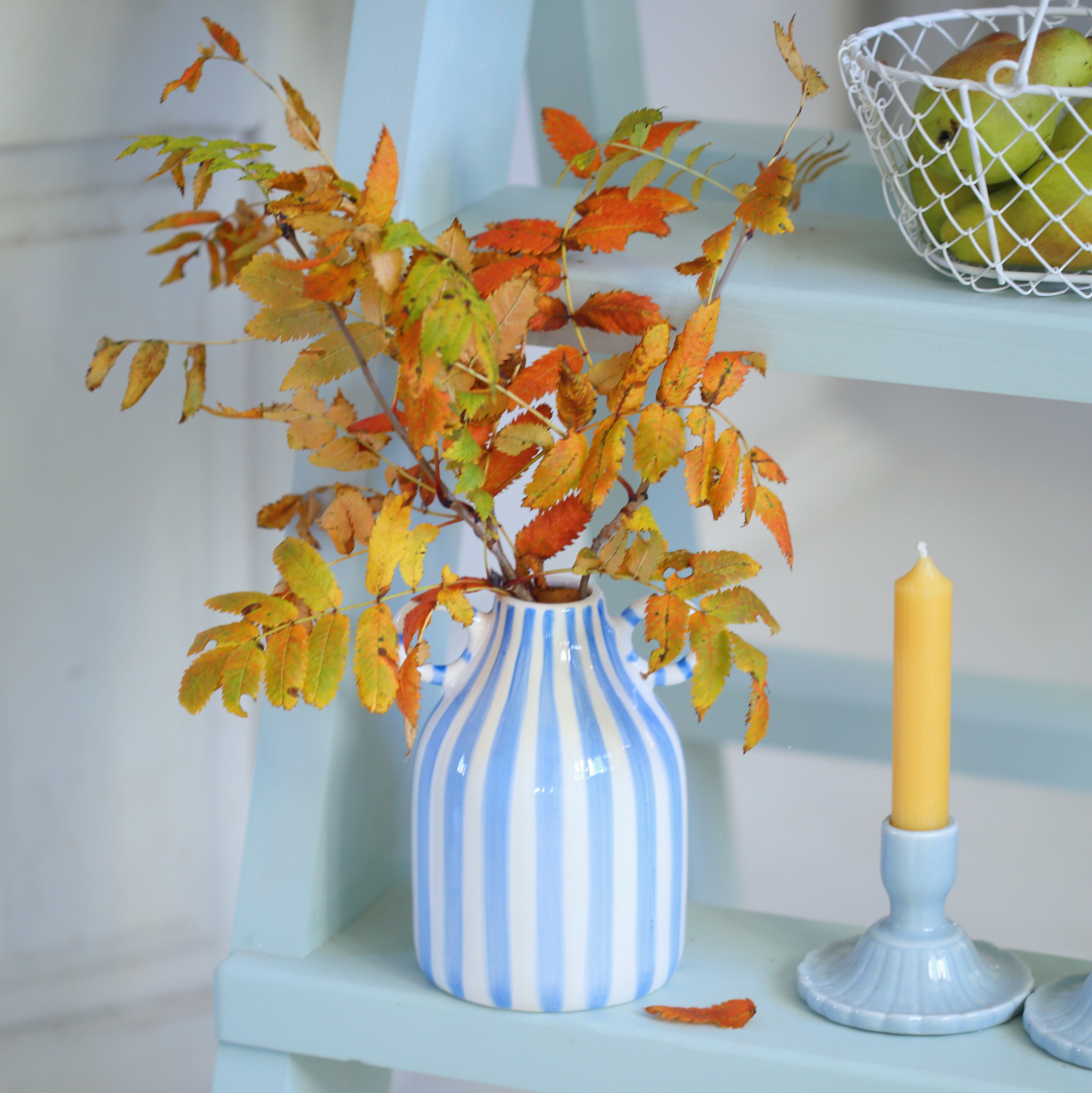 Ваза з ручками 15см в полоску Canea