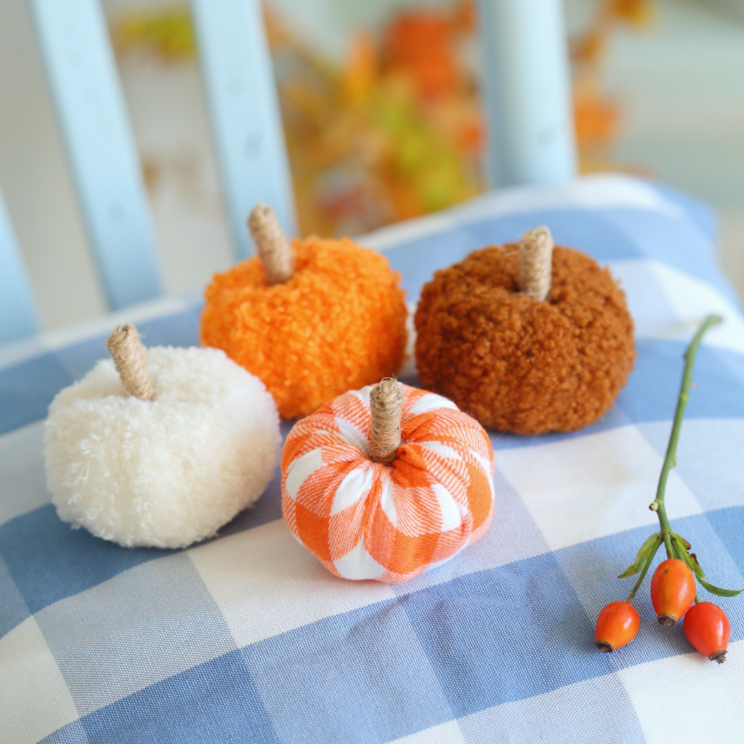 Набір гарбузиків 6см із текстилю 4шт Canea