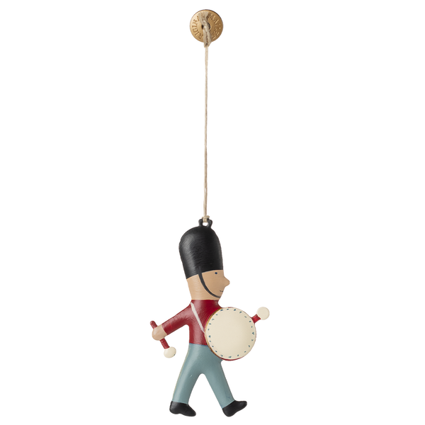 Підвіска ялинкова металева "Солдатик" 7см з барабаном Maileg