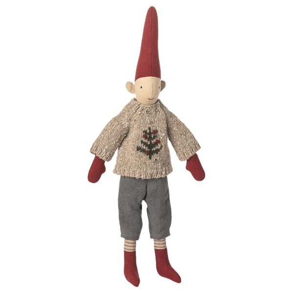 Гном Піксі 31см розмір 2 хлопчик у светрику Maileg