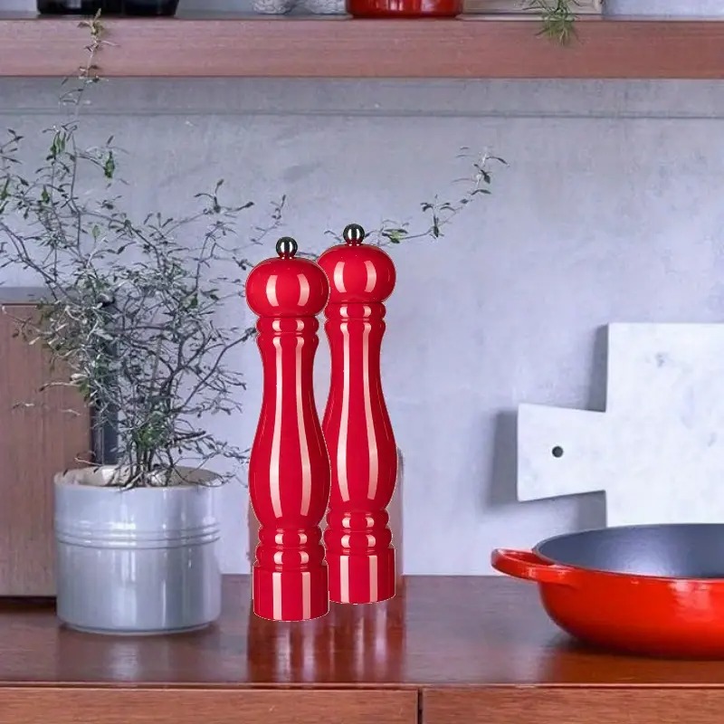 Млинок 25см для солі/перцю дерев'яний червоний Canea