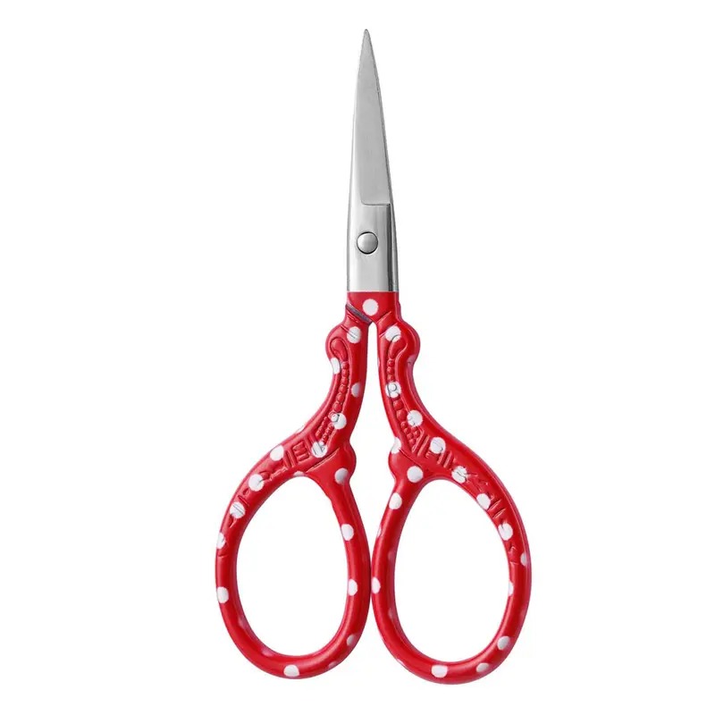 Ножиці 9см червоні в горошок Canea