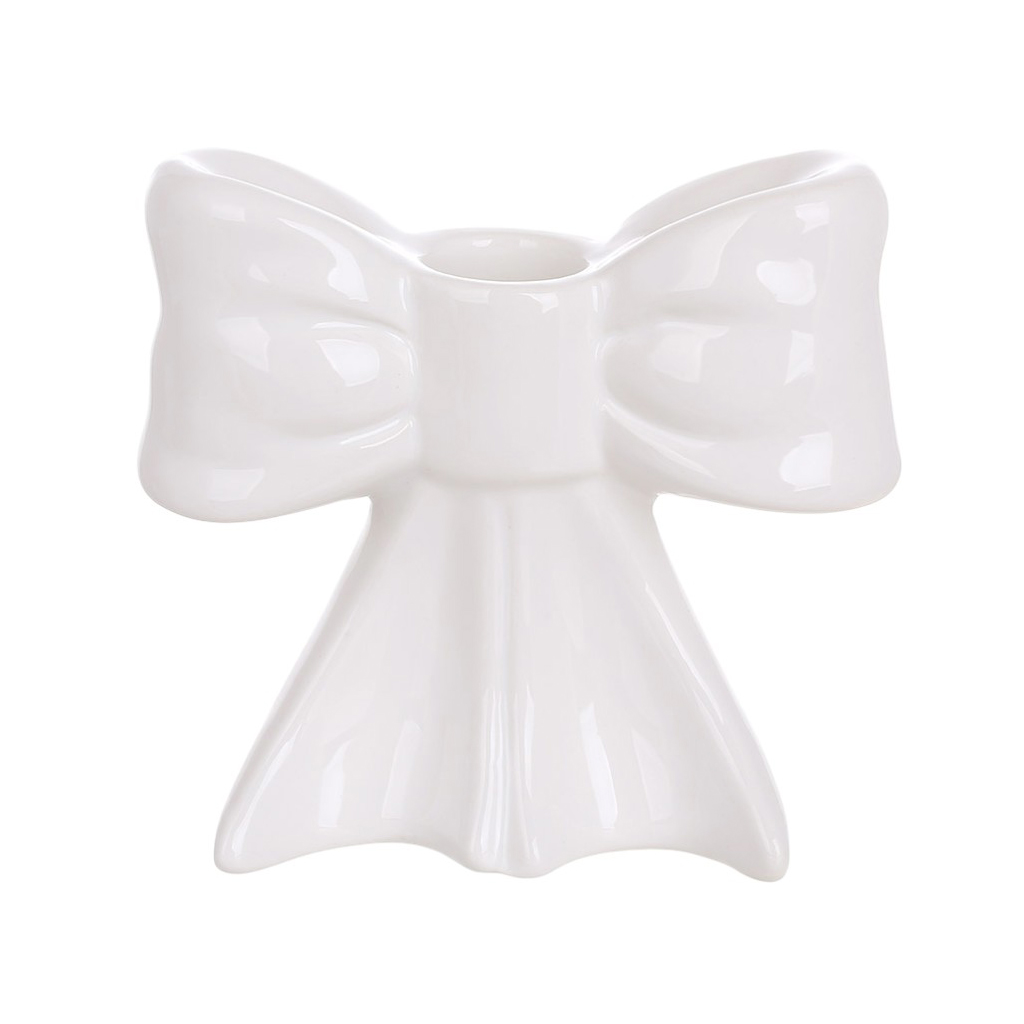 Підсвічник 10см "Бантик" керамічний білий Canea