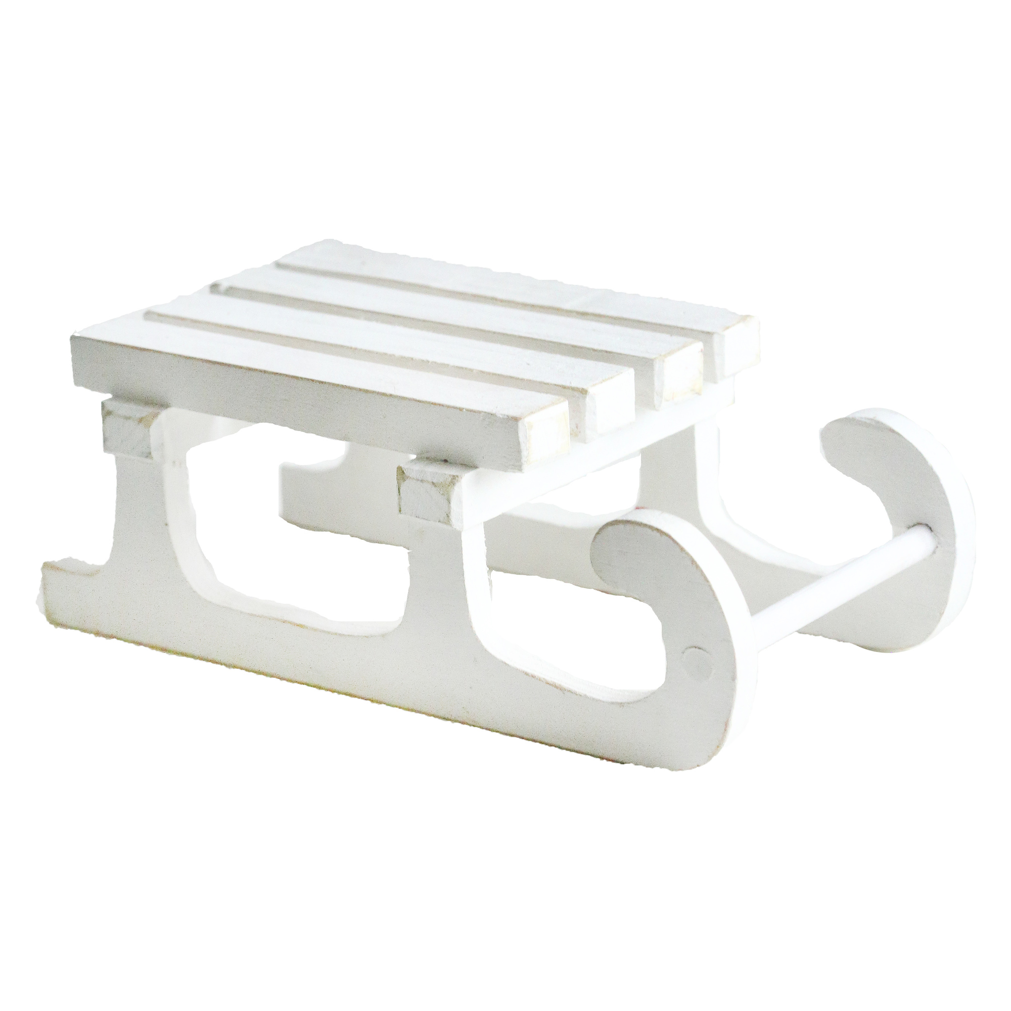 Саночки дерев'яні білі 16,5см DreamWood