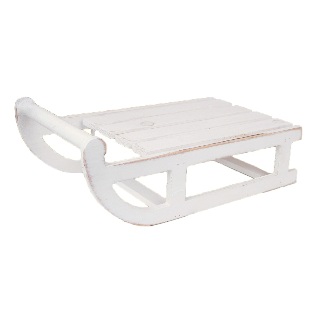 Санки 30см дерев'яні білі Canea