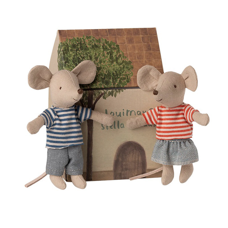 Мишки Двійнята 11см у коробці-будиночку Maileg
