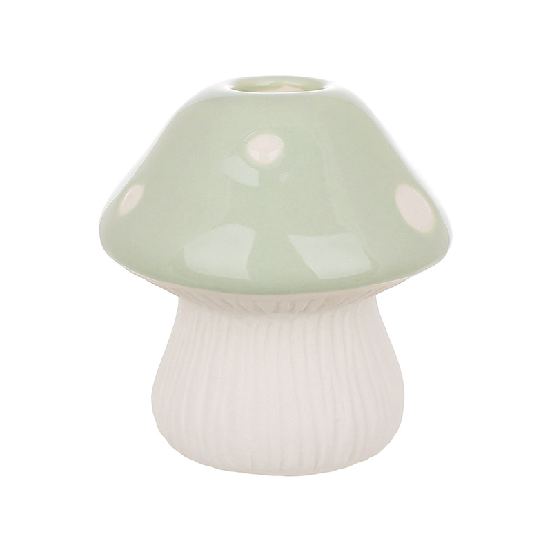 Підсвічник 10см "Мухомор" керамічний зелений Canea