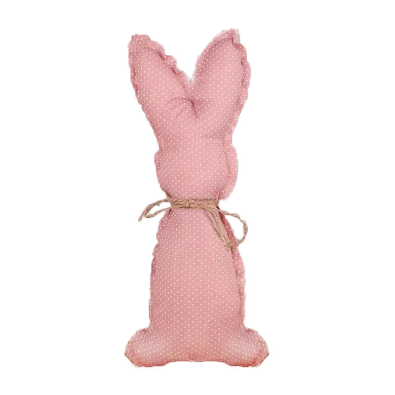 Зайчик 24см текстильний рожевий Canea