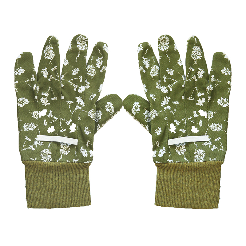 Рукавички садові бавовняні зелені Canea