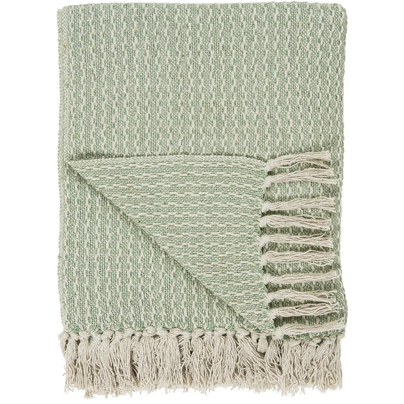 Плед 130х160см зелений бавовняний Ib Laursen