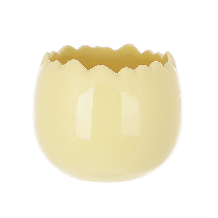 Горщик "Яйце" 11см маленьке жовте Canea