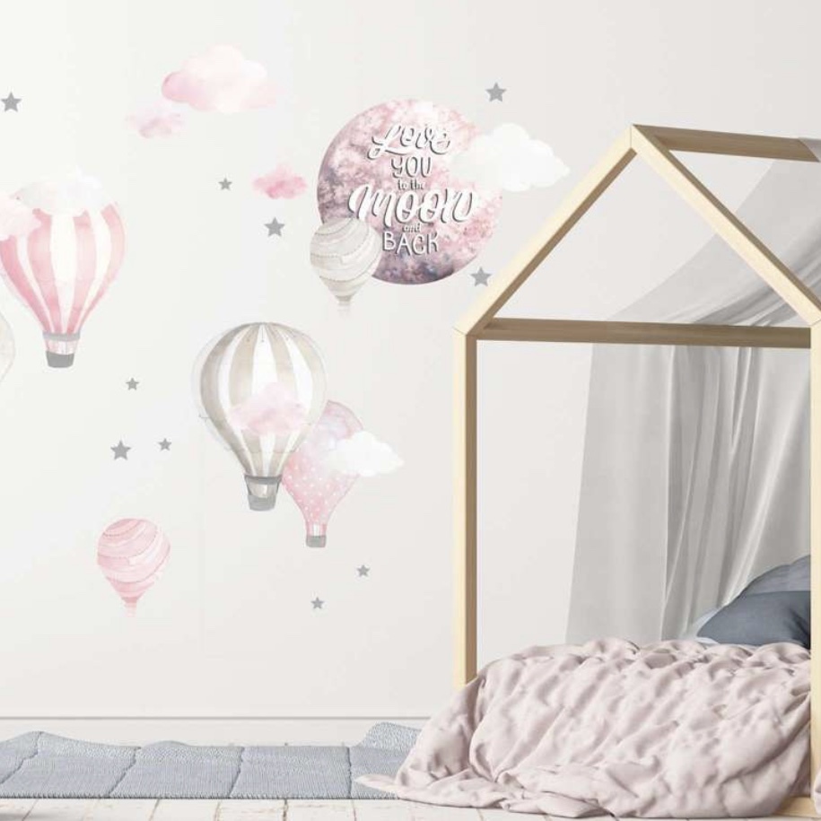 Wall Stickers Hot Air Balloons- 6 colors