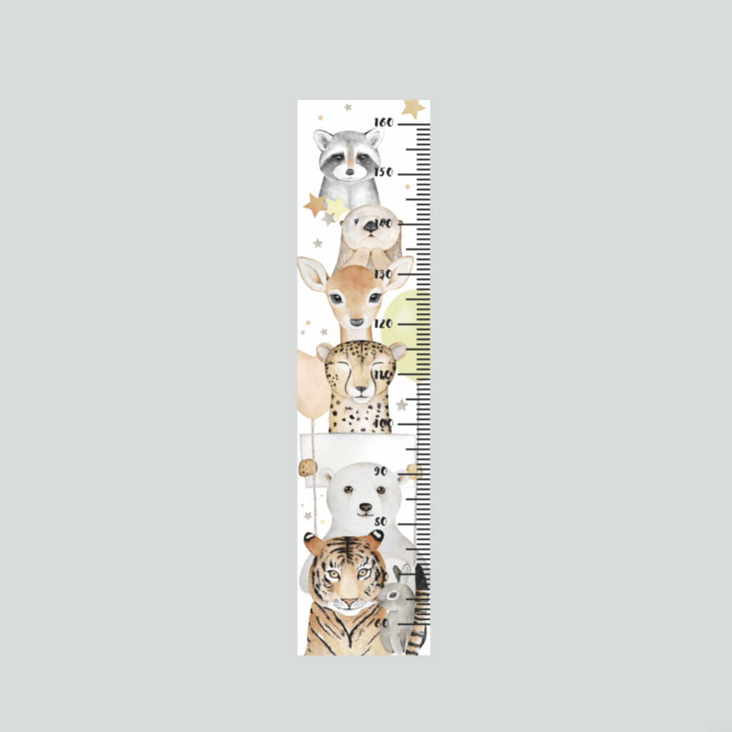 Growth Chart Woodland Animals Gang