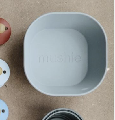 Mushie Dinnerware Bowl Square Set of 2 (Cloud)
