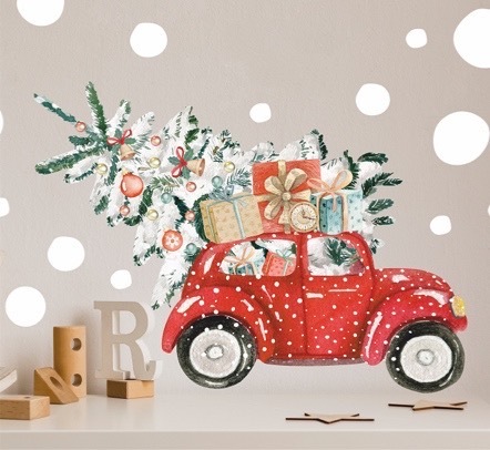 Wall Stickers Red Car (Selfadhesive Fabric)