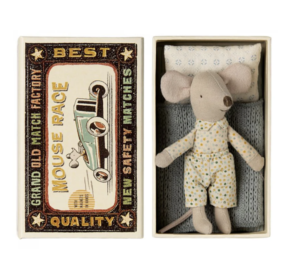 Little brother mouse in matchbox