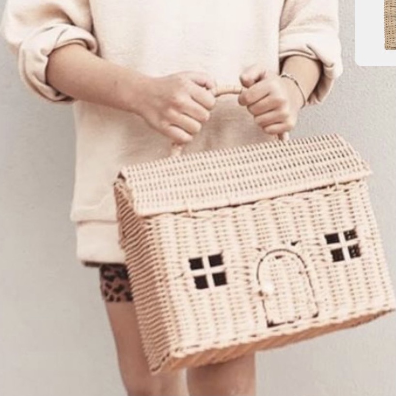 Rattan Casa Clutch