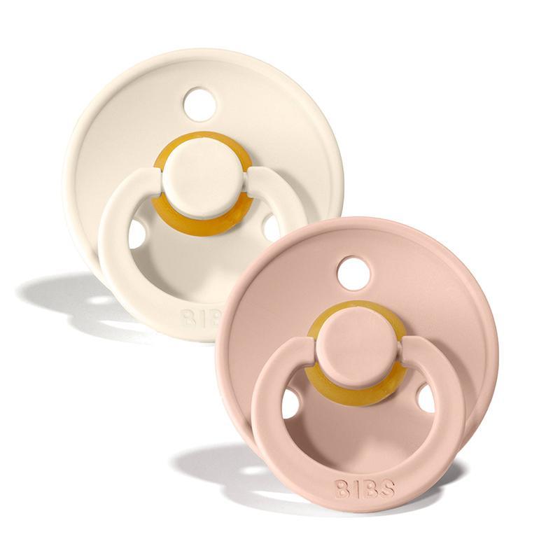 Bibs Pacifier 2 pack Ivory/Blush Size 3