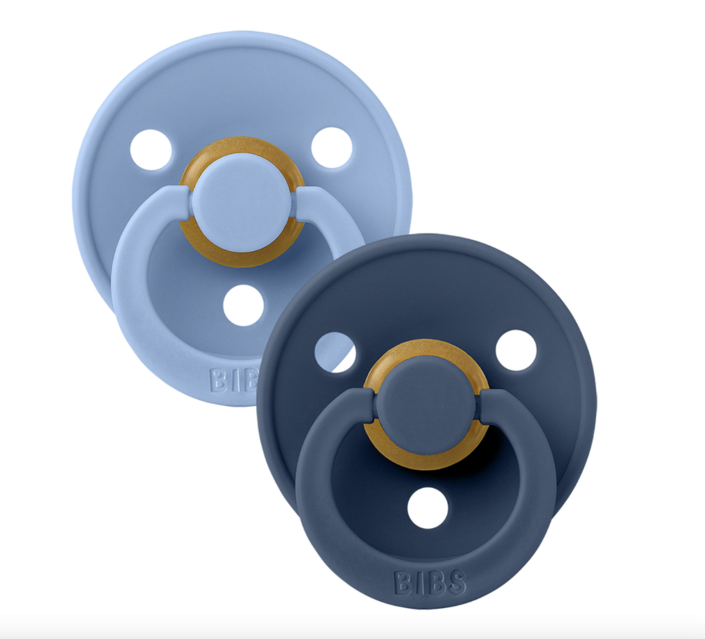 Bibs Pacifier 2 pack Sky Blue / Steel Blue Size 1 (0-6 months)