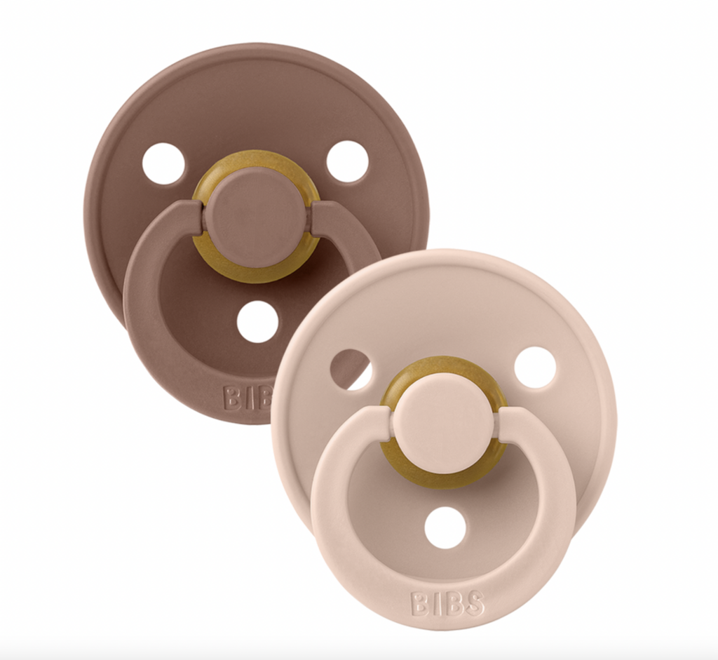Bibs Pacifier 2 pack Woodchuck / Blush Size 2 (6-18 months)