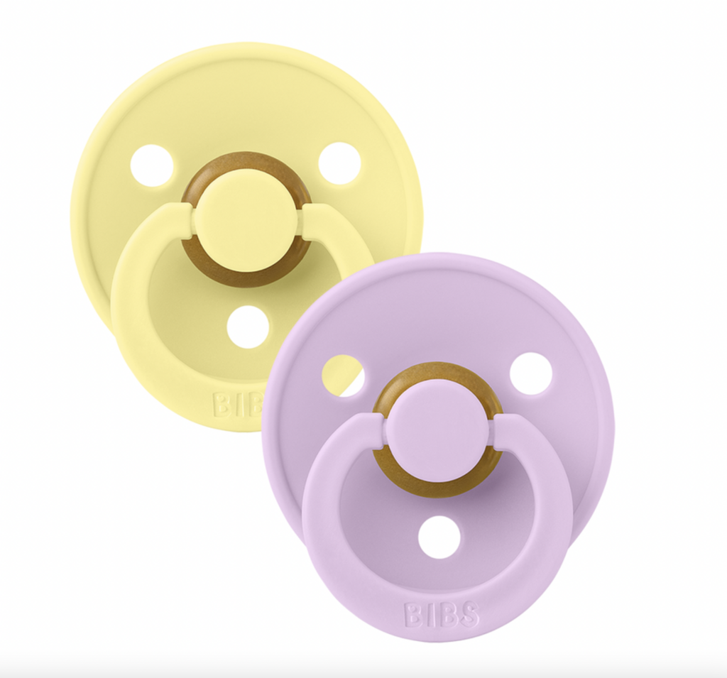 Bibs Pacifier 2 pack Sunshine / Violet Sky Size 2 (6-18 months)