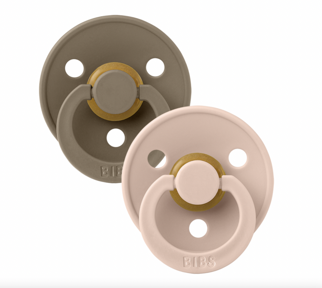 Bibs Pacifier 2 pack Dark Oak / Blush Size 1 (0-6 months)