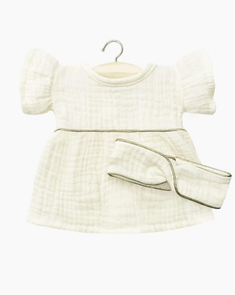 Minikane Baby doll Dress Daisy blue and headband