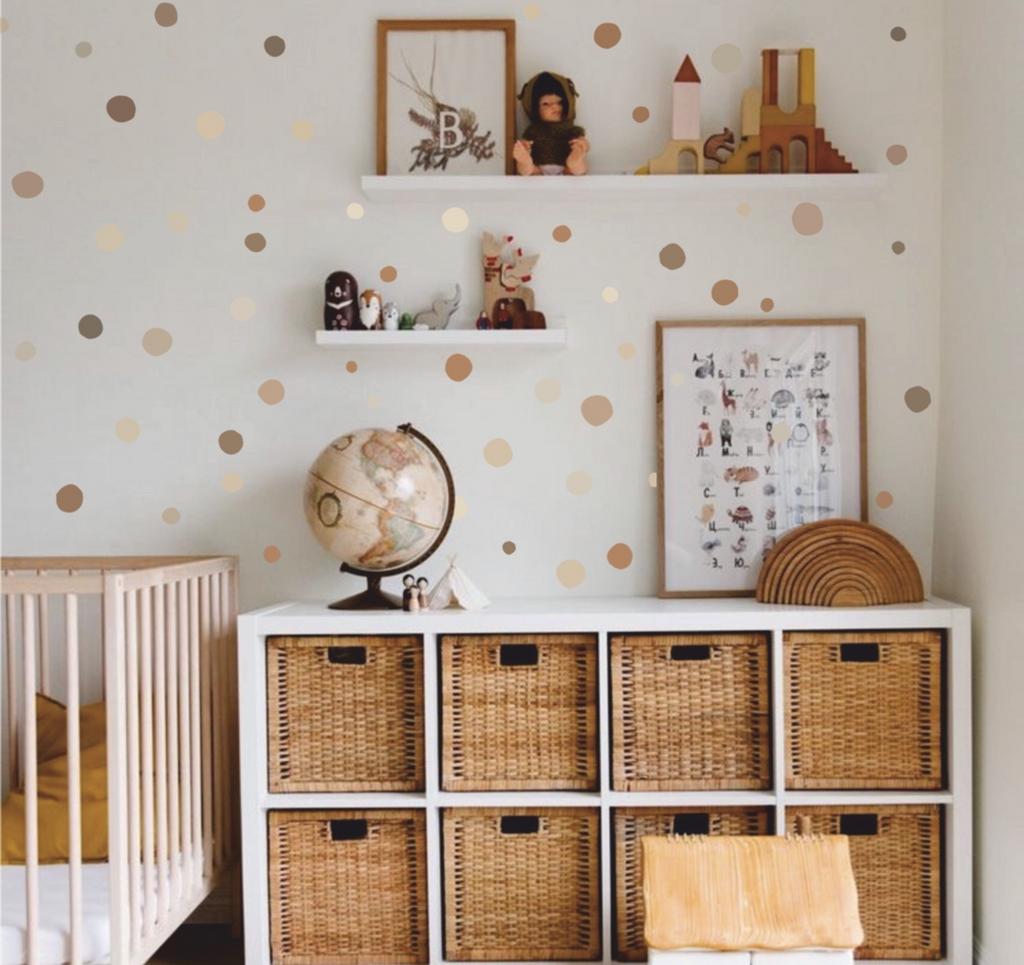 Wall Stickers Beige Polka Dots