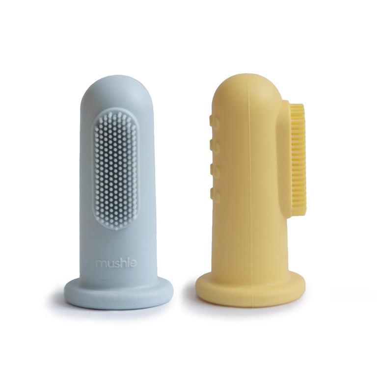 Finger Toothbrush (Powder Blue/Daffodil)