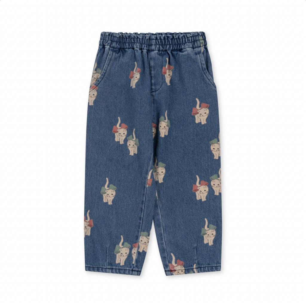 Magot Denim Pants - Bow Kitty